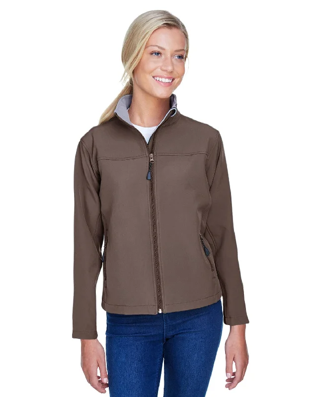 Devon & Jones Ladies Soft Shell Jacket | Brown Women's gym jackets