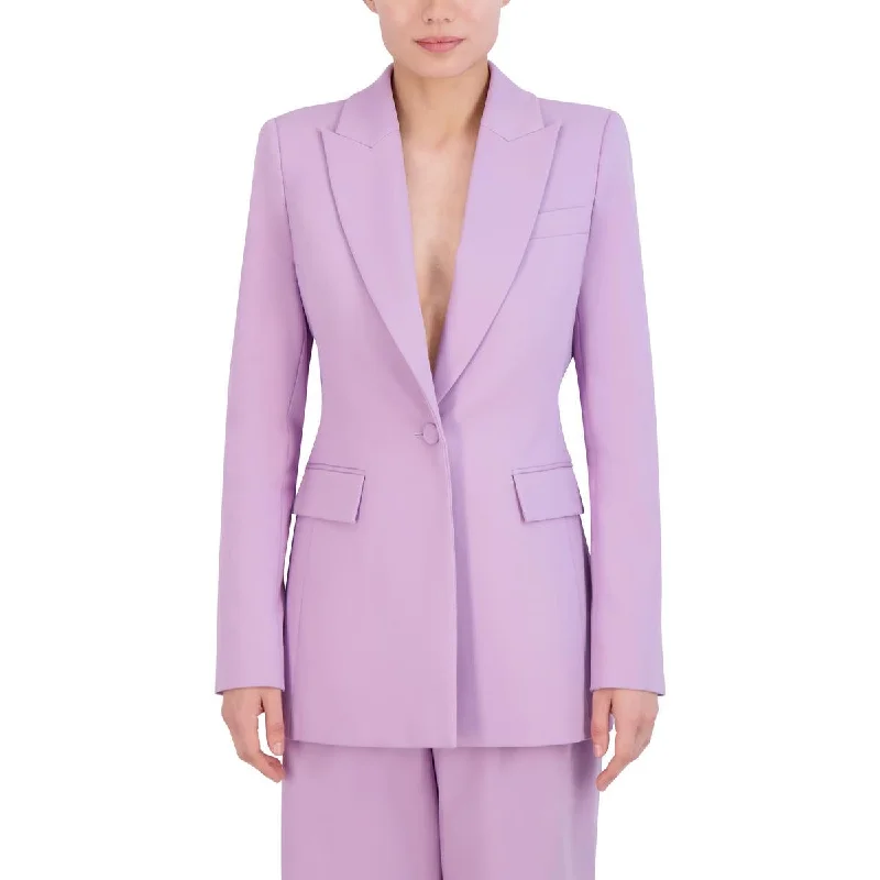 Womens V-Neck Peak One-Button Blazer Office Blazer Style