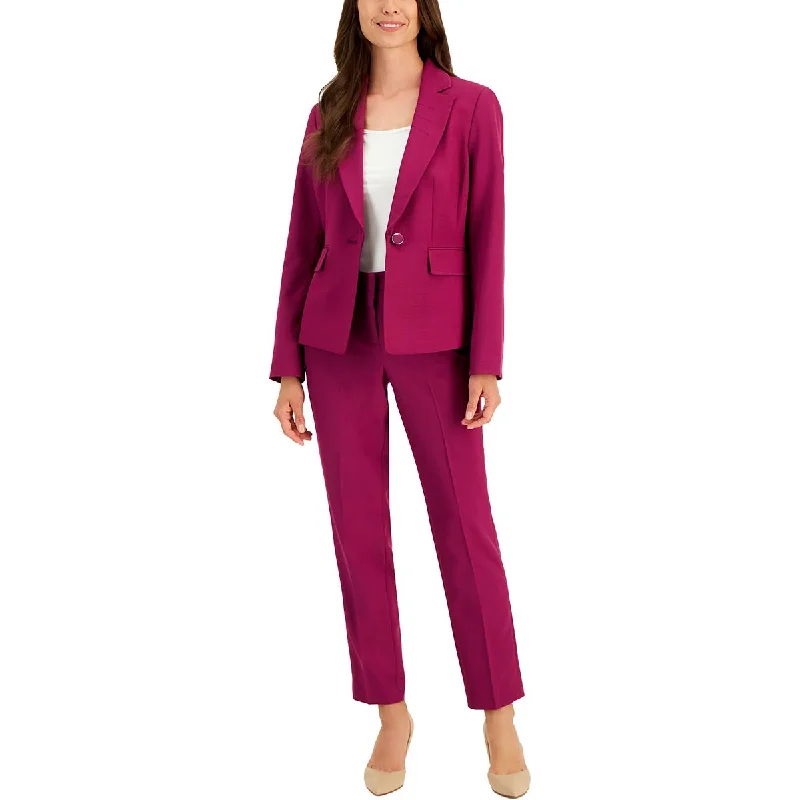 Petites Womens 2PC Business One-Button Suit Business Casual Blazer