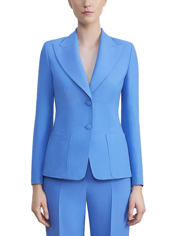 Womens Wool Suit Separate Two-Button Blazer Tailored Blazer for Women