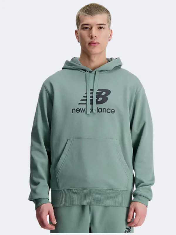 New Balance Essential Stacked Men Lifestyle Hoody Dark Juniper Women's formal jackets