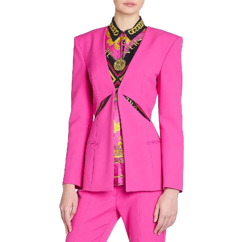 Womens Cut-Out Office One-Button Blazer Elegant Office Blazer