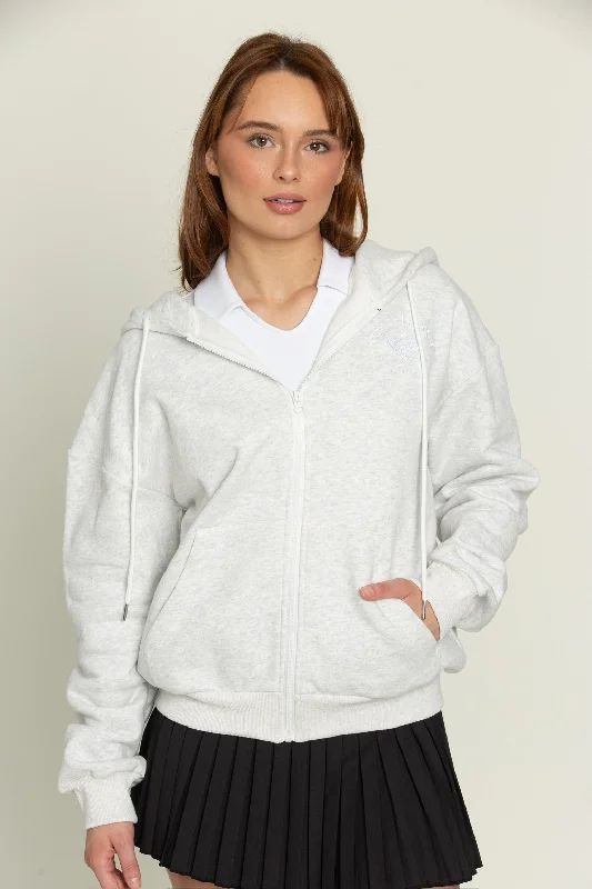 Light Heather Grey Hoodie Jacket