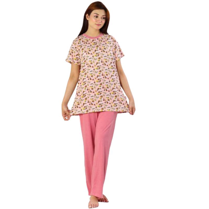 Buy printed pj set for women's | Floral Cotton sleepwear for Ladies Spa pajama sets