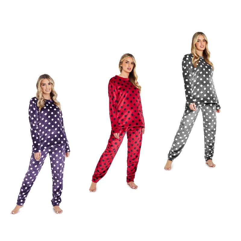 CityComfort Womens Pyjamas, Polka Dots Ladies Pyjama Sets Work-from-home pajama sets