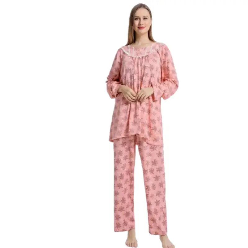 Eastern Stylish  Women's Classic Jersey Cotton Ditsy Floral Print Pyjama Set Best pajama sets for cold weather