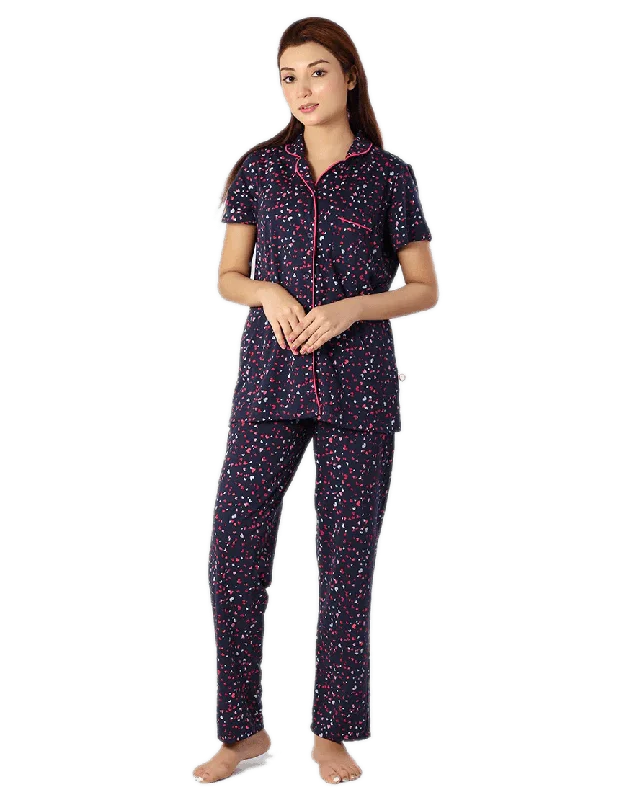 Women's Sleepwear Cotton Button-Down Night Suit Budget-friendly pajama sets