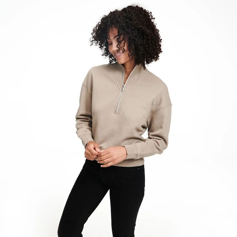 Fleece Quarter Zip Sweatshirt Cotton sweaters