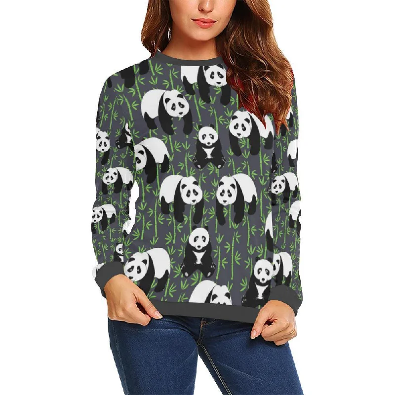 Panda Bamboo Pattern Print Women's Sweatshirt H&M sweaters