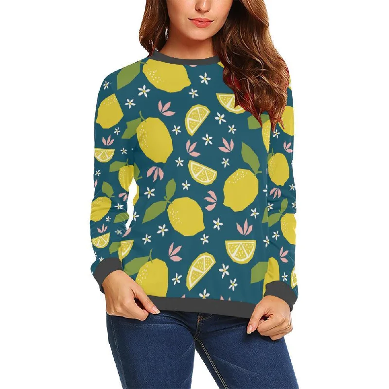 Pattern Print Lemon Women's Sweatshirt Formal sweaters