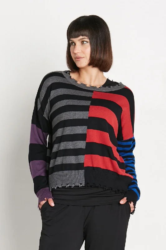 Planet Mixed Stripes Sweater Office sweaters