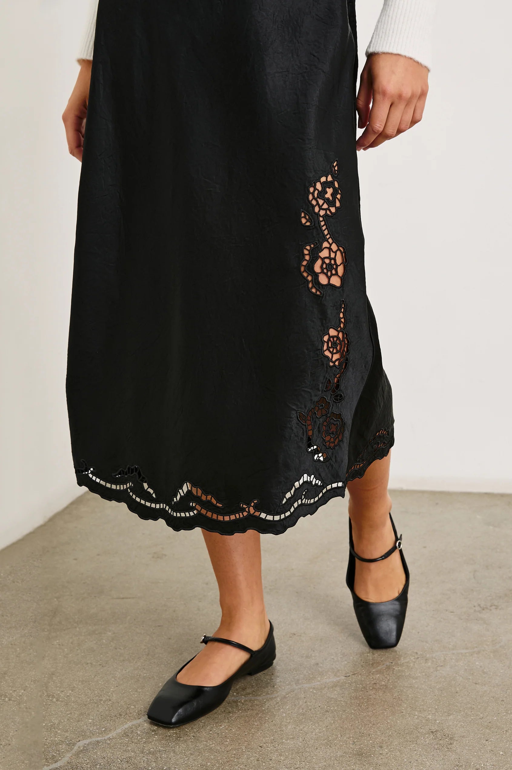 Anya Skirt ~ Black Eyelet Tiered unclassified skirts