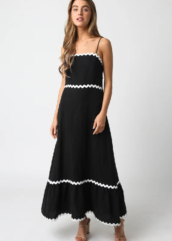 Meadow Midi Dress- Black ***FINAL SALE*** Trendy midi dresses under $50