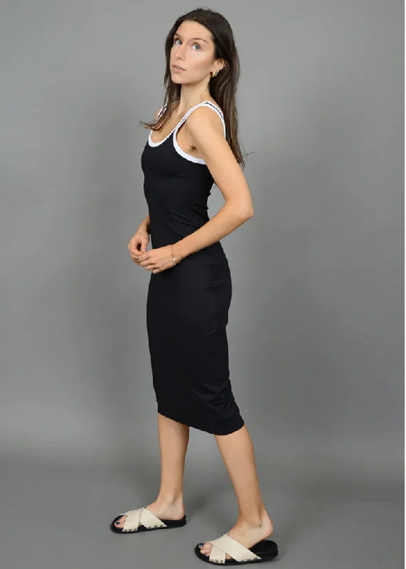 RD Style Tanith Tank Midi Dress - Black Smocked midi dresses