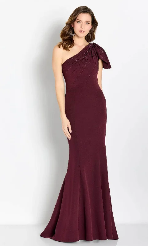 Cameron Blake CB752 - Draped Asymmetric Evening Gown Flattering party dresses for all body types