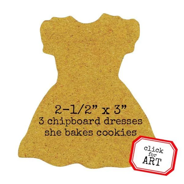 3 She Bakes Cookies Chipboard Dresses Gothic unclassified dresses