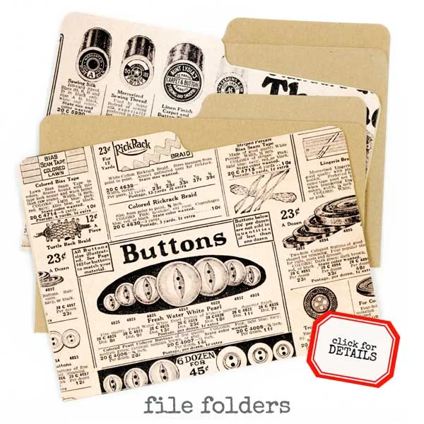 Sewing File Folders with Vintage Style Papers High-low unclassified dresses