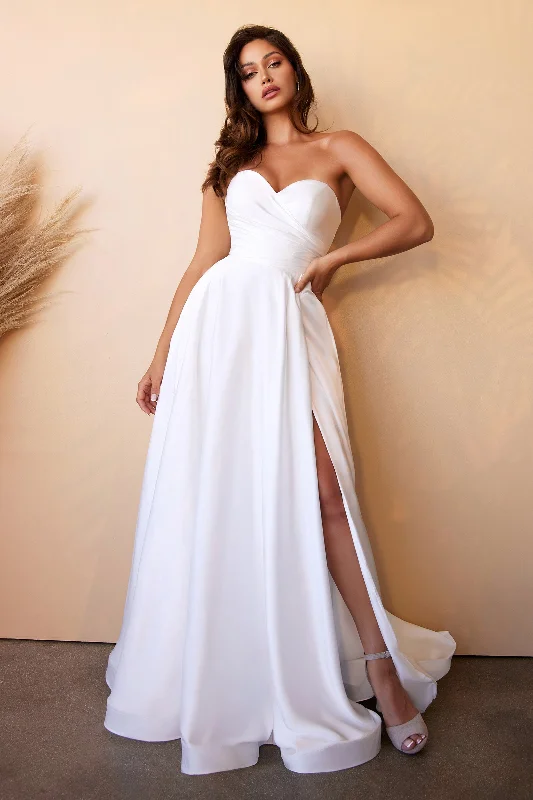 **Captivating Bridal Masterpiece: Cinderella Divine's Strapless Ballgown** Velvet unclassified dresses