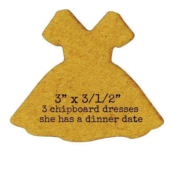 3 She Has a Dinner Date Chipboard Dresses Minimalist unclassified dresses