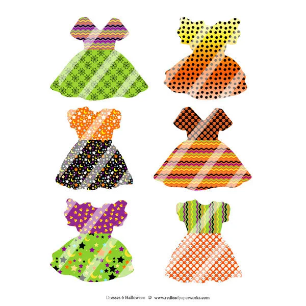 Halloween Dresses Collage Sheet 6 Corset unclassified dresses