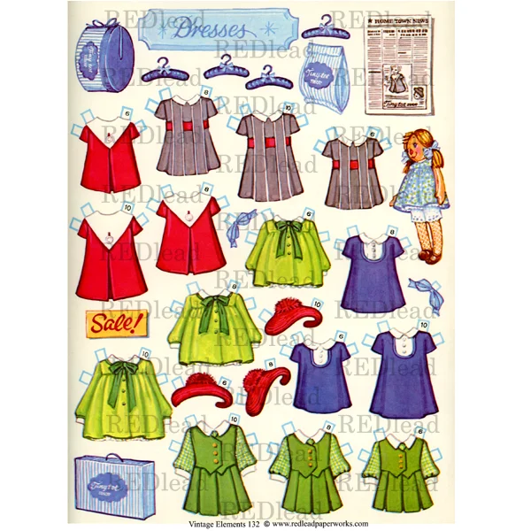 Vintage Elements 132 Collage Sheet Elegant unclassified dresses