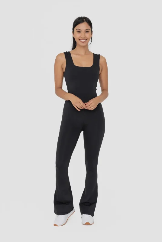 Lulu Cut Out Black Sport Jumpsuit Ruched unclassified dresses