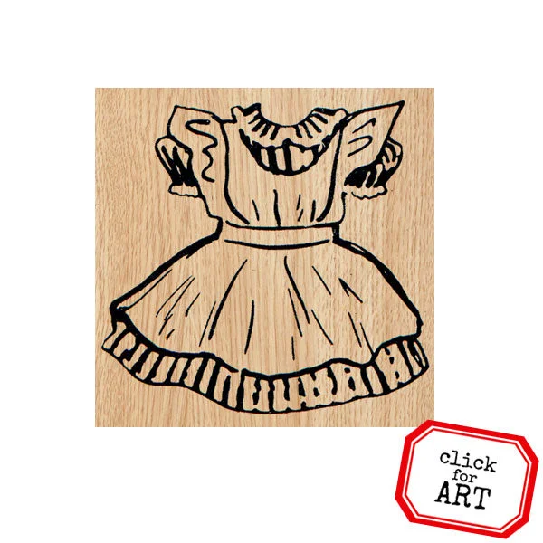 Diane Dress Wood Mount Rubber Stamp Earthy tone unclassified dresses