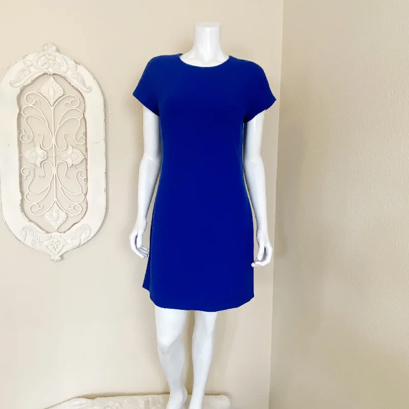 J. Crew | Womens Blue Double Faced Wool Crepe Shift Dress with Tags | Size: 8 Comfortable unclassified dresses