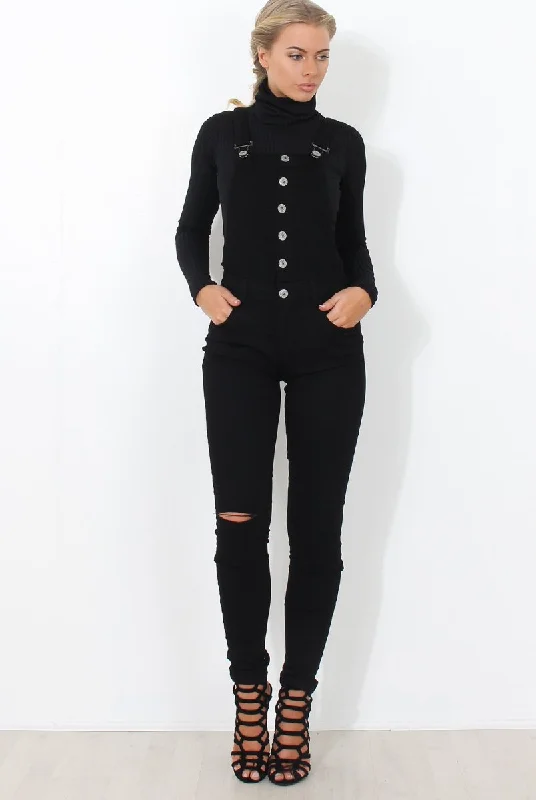 Lavine Black Dungarees Club unclassified dresses