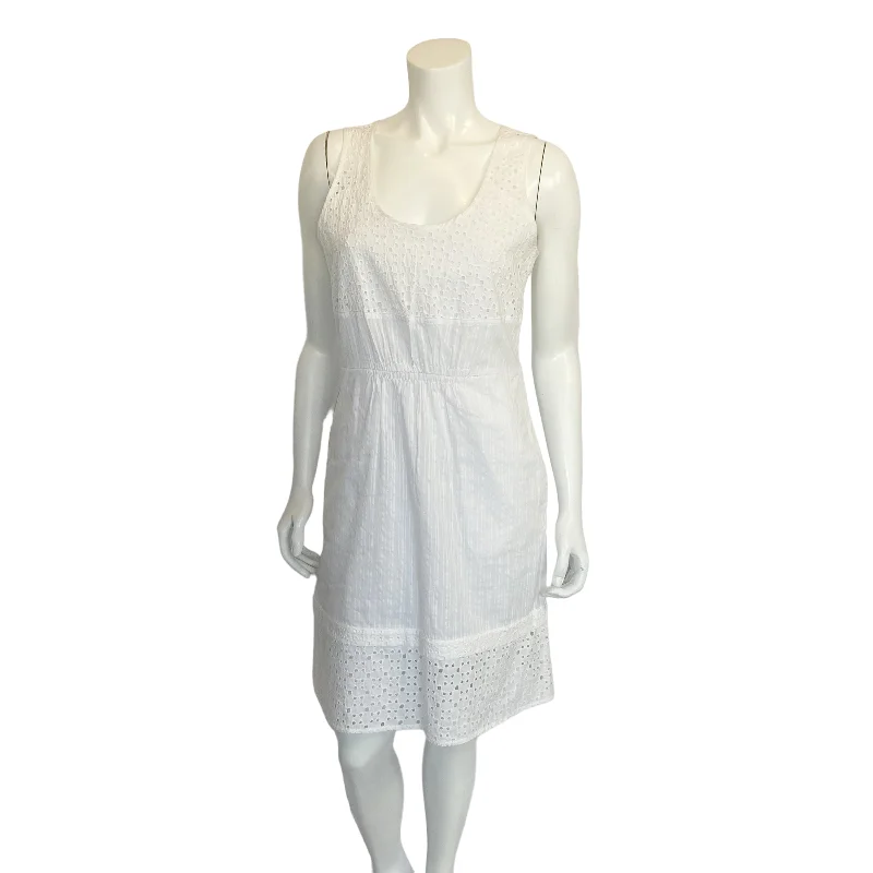 Madewell | Women's White Eyelett Dress with Tags | Size: 4 Minimalist unclassified dresses