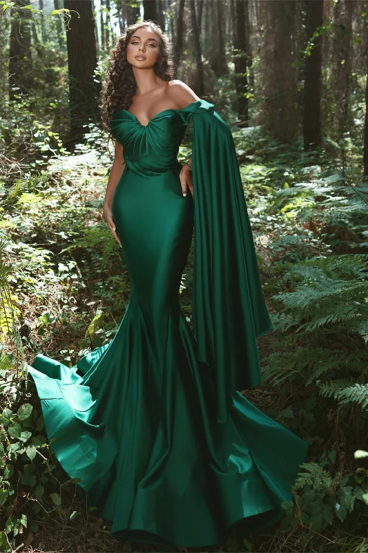 Mermaid Sweetheart Strapless Floor-length With Shawl Prom Dress Earthy tone unclassified dresses