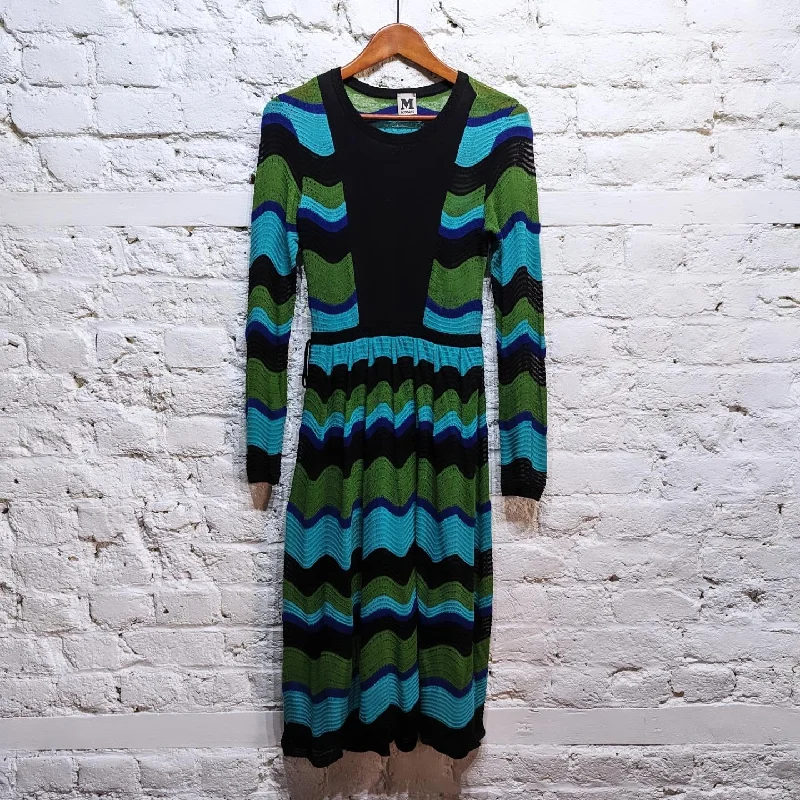 MISSONI
BLACK/BLUE/GREEN KNIT DRESS Chiffon unclassified dresses