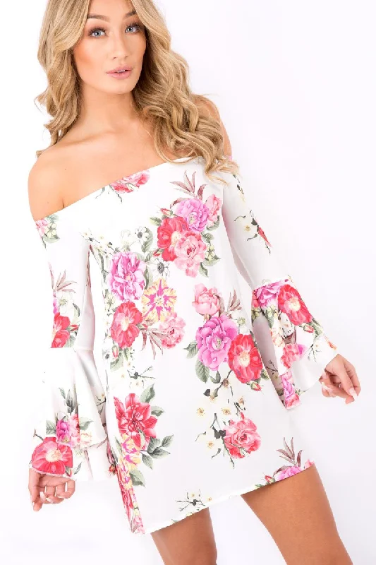 Off Shoulder Flower Dress - Mitsie Graduation unclassified dresses