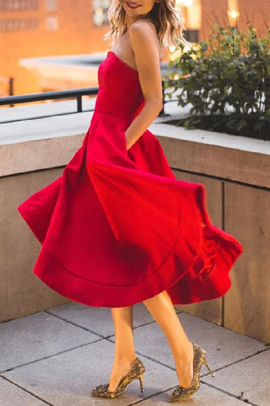 Red Off-the-shoulder Ruffled Dress Travel unclassified dresses