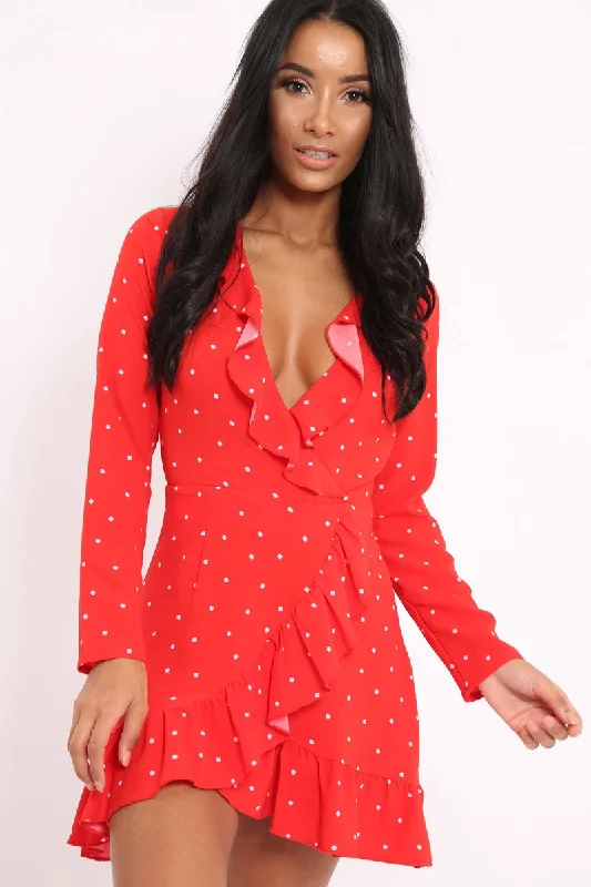 Red Polka Dot Dress - Tully Preppy unclassified dresses