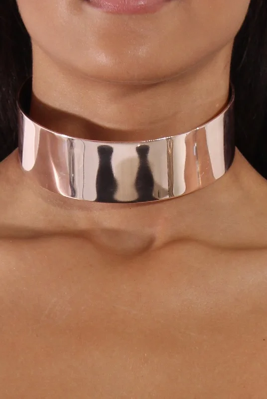 Rose Gold Wide Metal Choker - Ceres High-low unclassified dresses