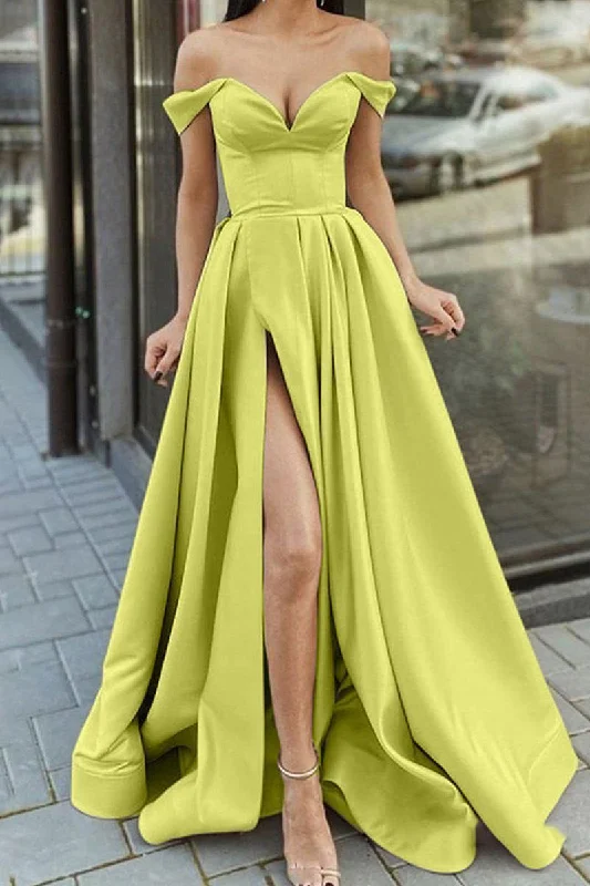 Sexy Off-the-Shoulder A-Line Prom Gown Evening Dress Travel unclassified dresses