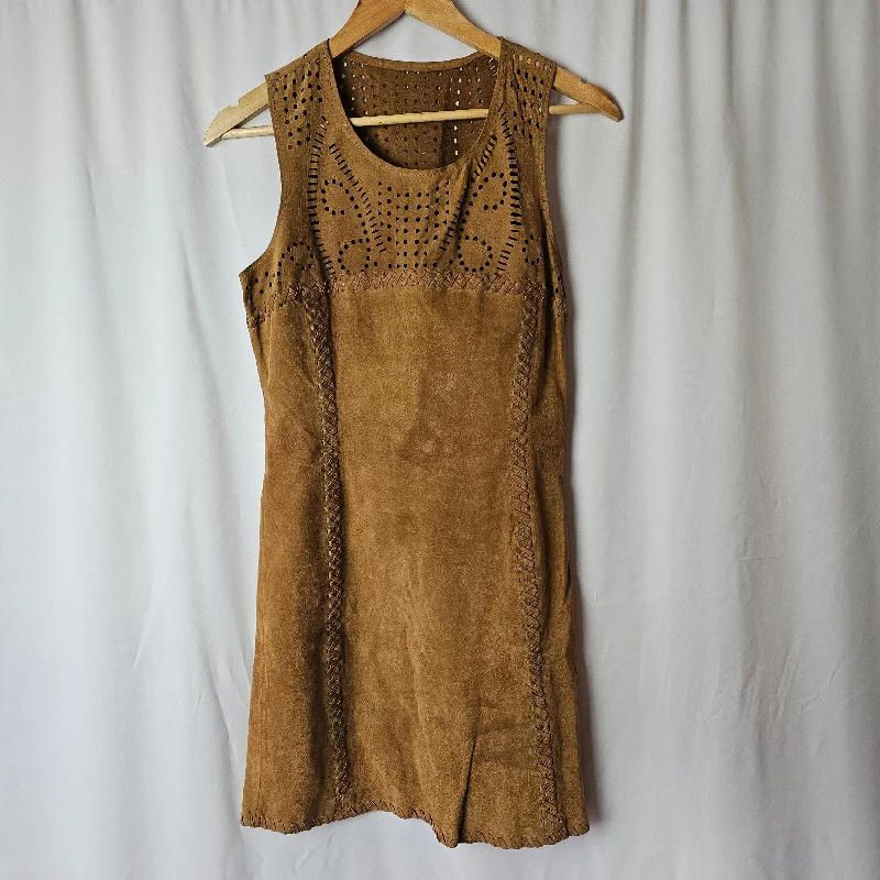 Tan Suede Festival Dress. Size Small Summer unclassified dresses