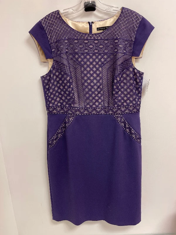 Dress Casual Midi By Antonio Melani In Purple, Size: 12 Midi Skirt Print