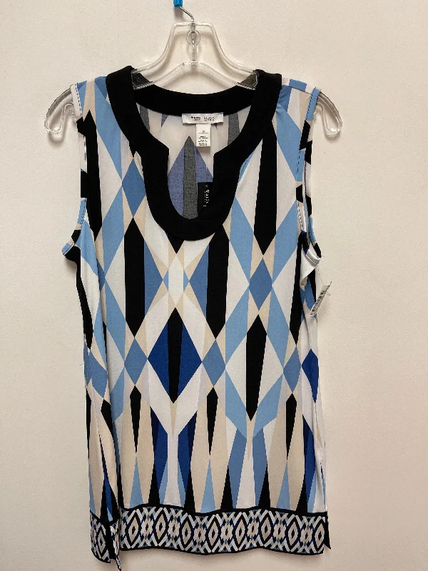 Dress Casual Midi By White House Black Market In Blue & White, Size: M Flowy Midi Skirt