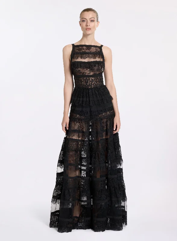 Lace Long Dress Simple Lace Dress