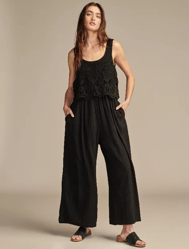 Lucky Brand Women's Lace Jumpsuit Lace Overlay Dress